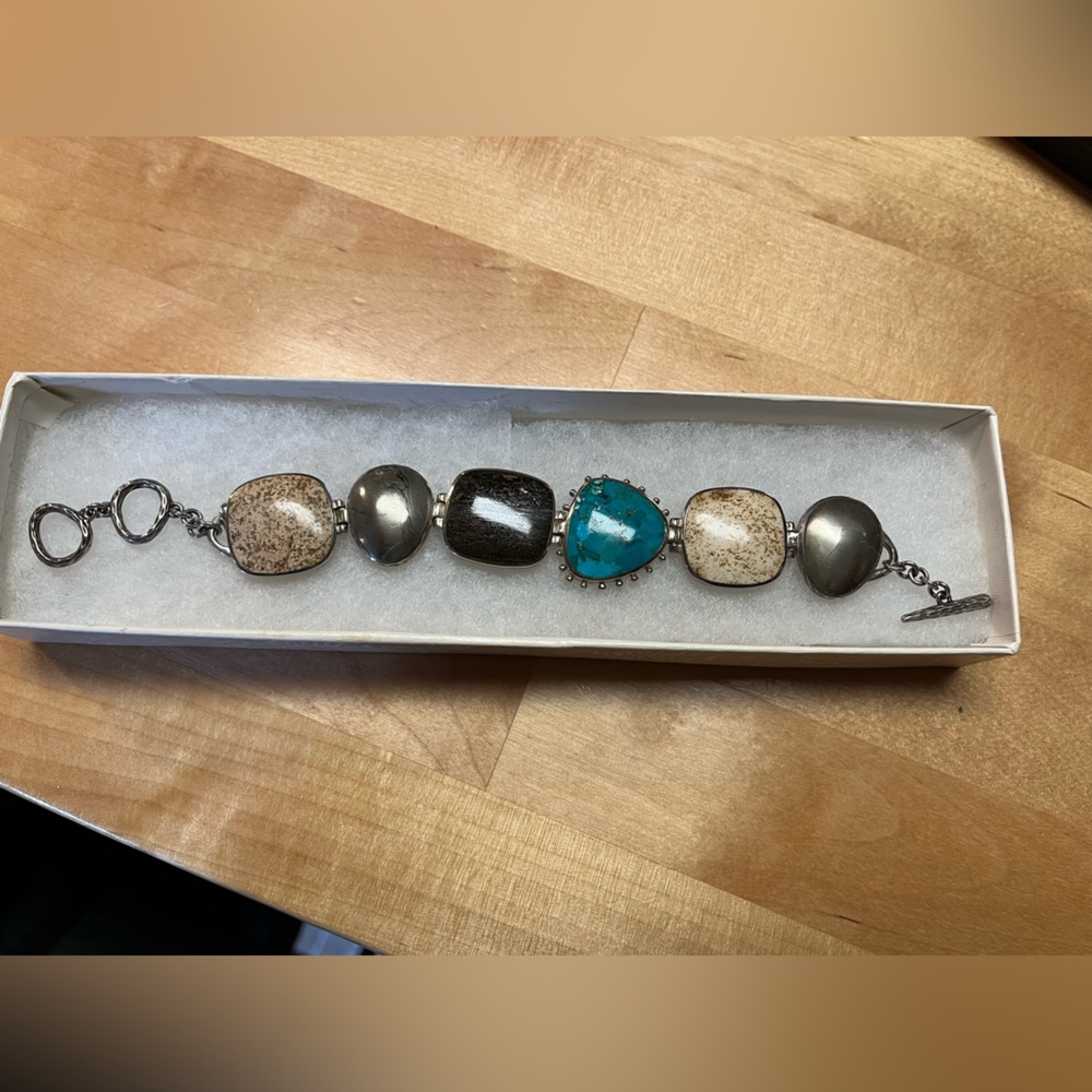 Silpada Multi-Stone Toggle Bracelet B1934 - image 6